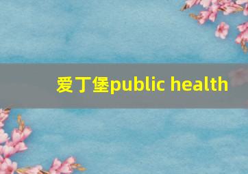 爱丁堡public health